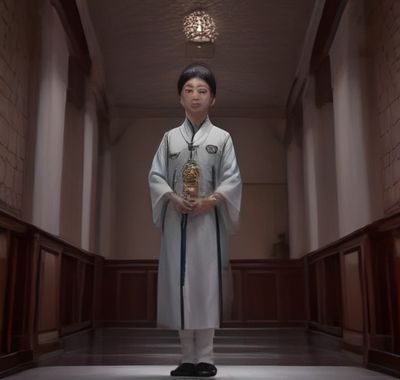 韩国伦理剧编辑团队在温暖的办公室内讨论剧情解析内容，桌上摆着韩剧相关资料与笔记本，氛围轻松专业